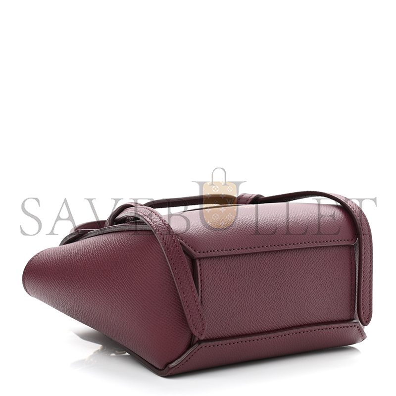 Ce**e grained calfskin pico belt bag acai 1090152 (15*14*9cm)